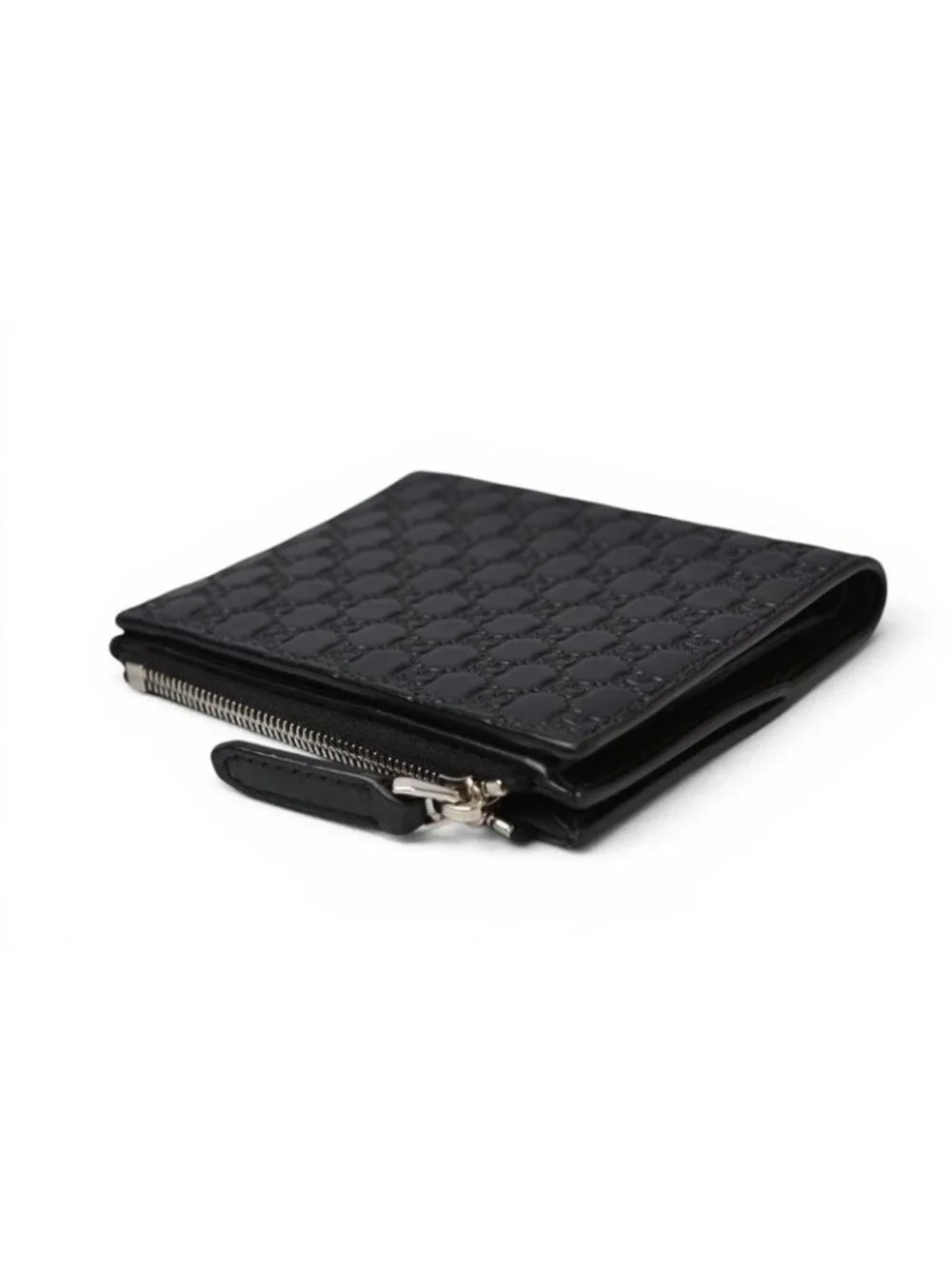 Gucci Mini Wallet Folded Micro Guccissima Black - Picture 3 of 9